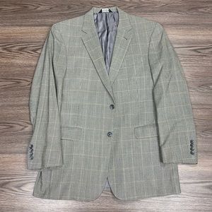 Jos A Bank Signature Grey Windowpane Blazer 42L
